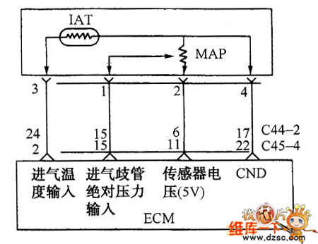 北京现代索纳塔轿车进气歧管压力传感器