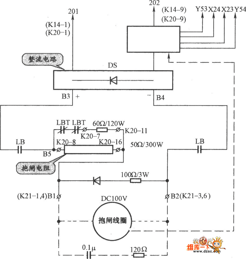 铃木电梯抱闸电路图