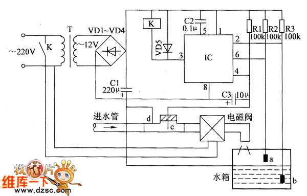 农用自动水阀门电路图（二）