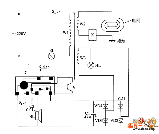 电子灭鼠器电路图四