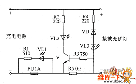 矿用充电指示器的电路图