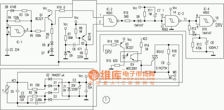 剖析科维家用干手机电路图