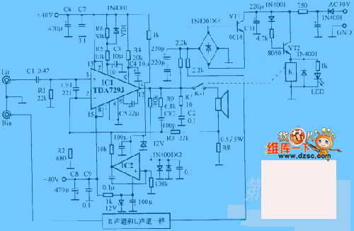 接法电动机断相用电压继电器保护电路图
